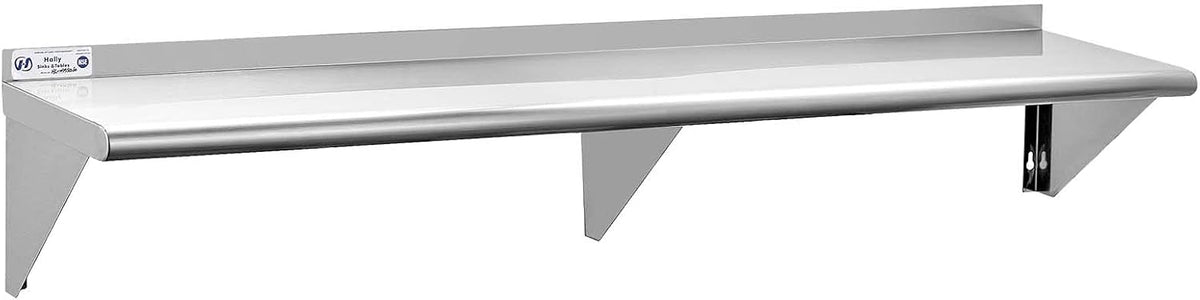 Hally Stainless Steel Shelf 2 Pack Wall Mounted Metal Shelves 10"x24" NSF