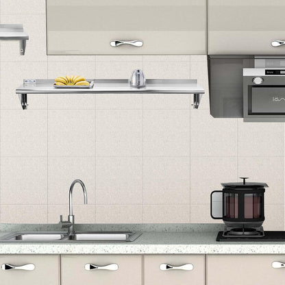 Hally Stainless Steel Shelf 2 Pack Wall Mounted Metal Shelves 10"x24" NSF