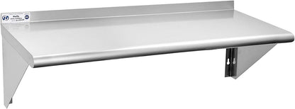 Hally Stainless Steel Shelf 2 Pack Wall Mounted Metal Shelves 10"x24" NSF