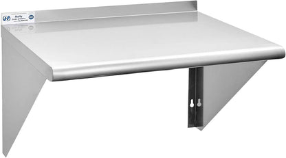 Hally Stainless Steel Shelf 2 Pack Wall Mounted Metal Shelves 10"x24" NSF