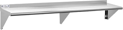 Hally Stainless Steel Shelf 2 Pack Wall Mounted Metal Shelves 10"x24" NSF