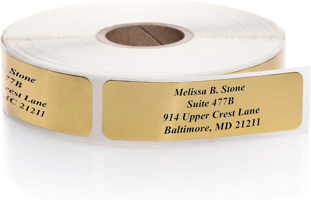 Clear Personalized Return Address Labels Without Dispenser - Roll of 250 Custom See Through Transparent Stickers