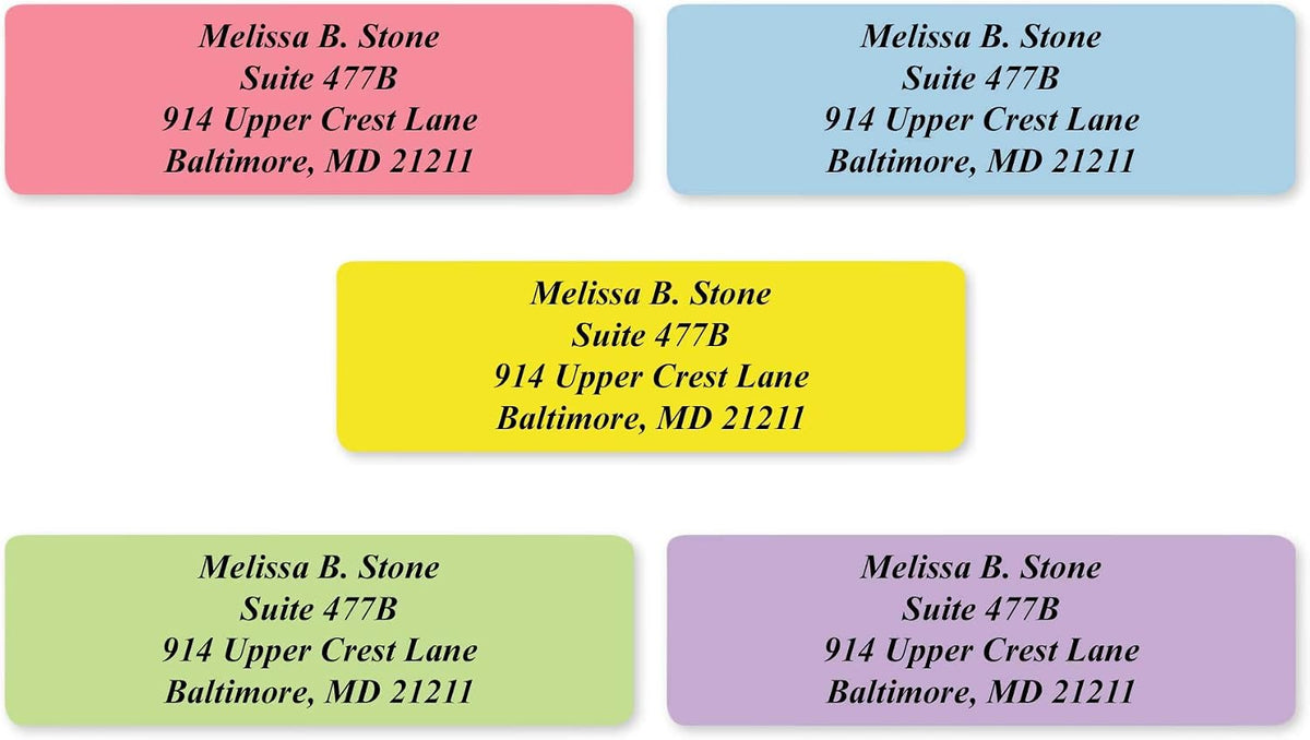 Clear Personalized Return Address Labels Without Dispenser - Roll of 250 Custom See Through Transparent Stickers