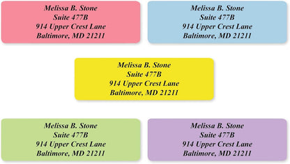Clear Personalized Return Address Labels Without Dispenser - Roll of 250 Custom See Through Transparent Stickers