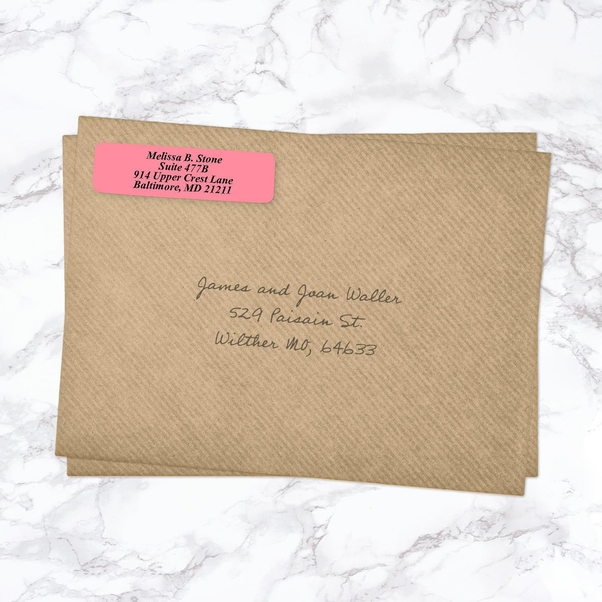 Clear Personalized Return Address Labels Without Dispenser - Roll of 250 Custom See Through Transparent Stickers