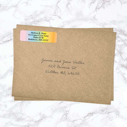 Clear Personalized Return Address Labels Without Dispenser - Roll of 250 Custom See Through Transparent Stickers
