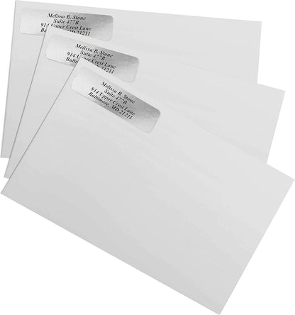 Clear Personalized Return Address Labels Without Dispenser - Roll of 250 Custom See Through Transparent Stickers