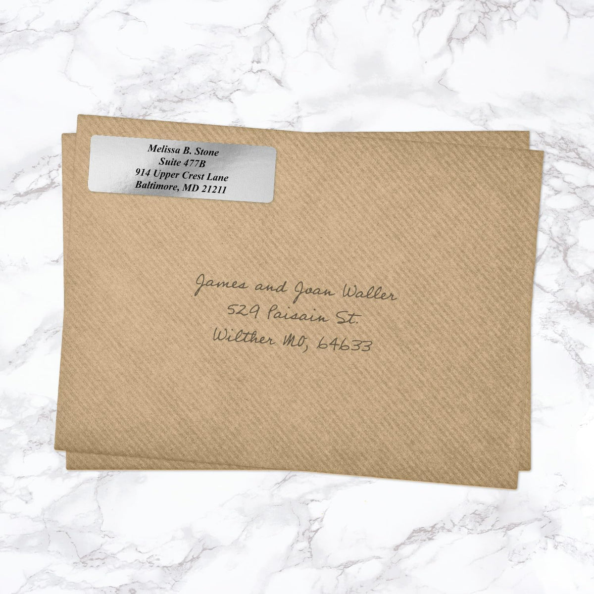Clear Personalized Return Address Labels Without Dispenser - Roll of 250 Custom See Through Transparent Stickers