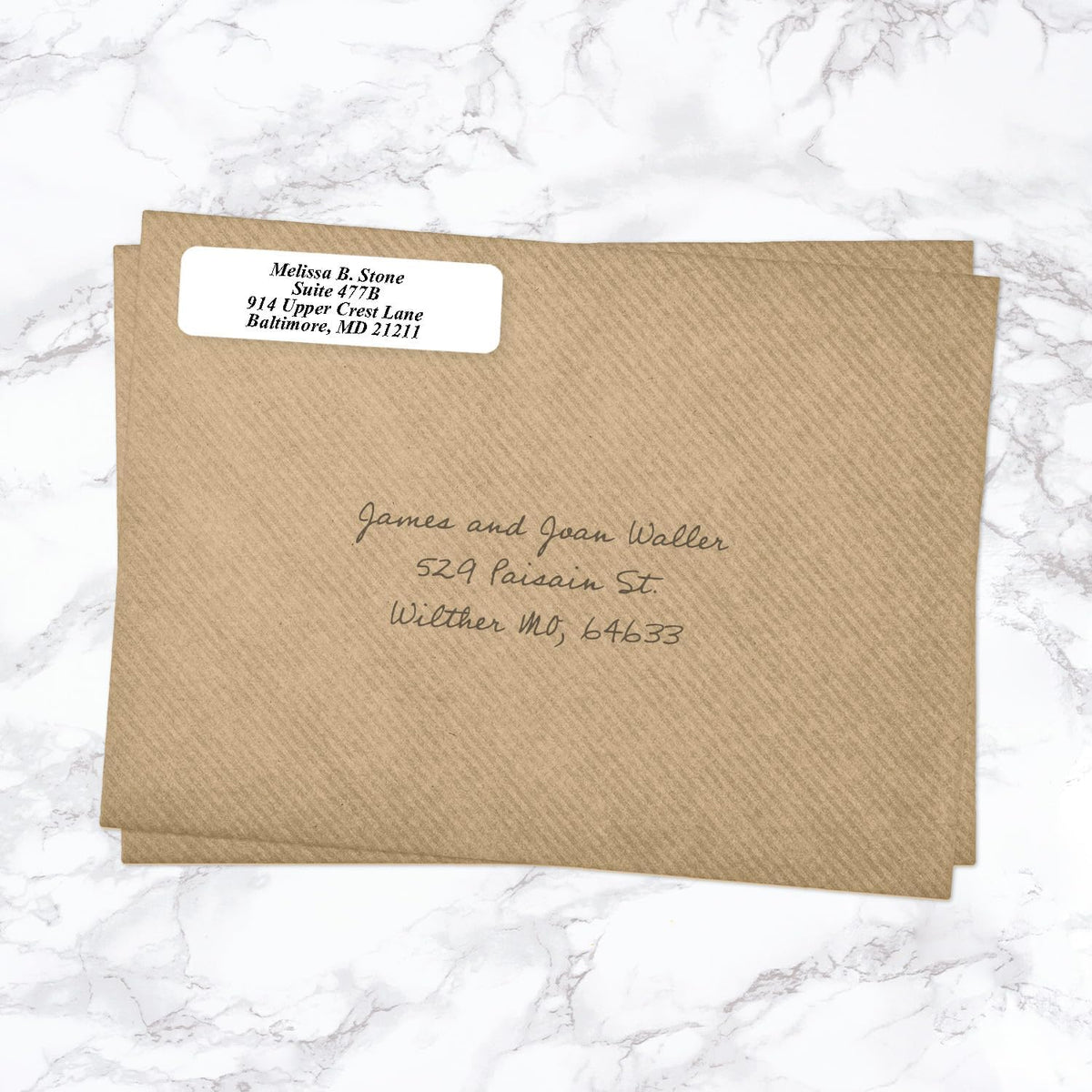 Clear Personalized Return Address Labels Without Dispenser - Roll of 250 Custom See Through Transparent Stickers