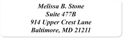 Clear Personalized Return Address Labels Without Dispenser - Roll of 250 Custom See Through Transparent Stickers