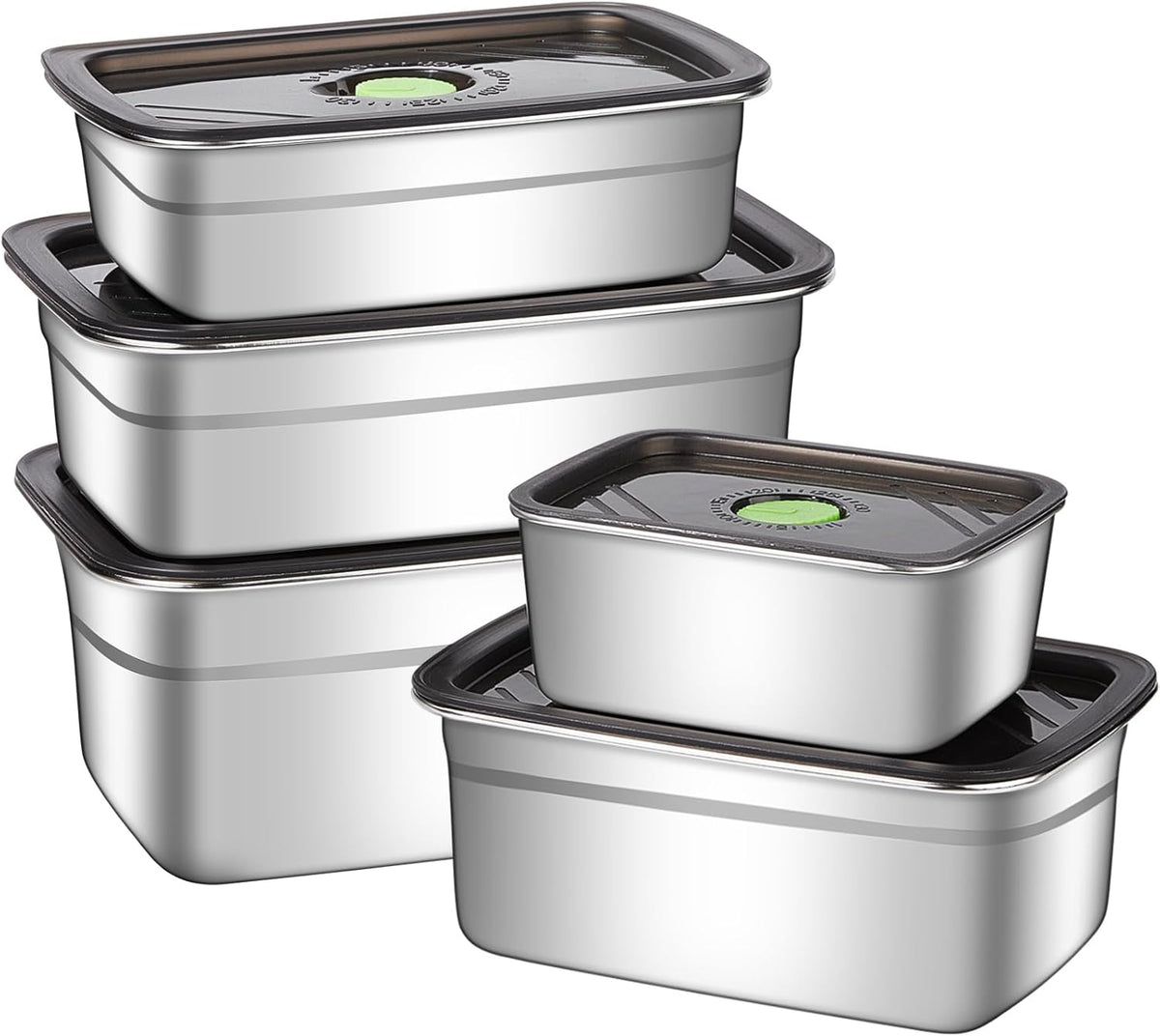 stainless steelFood Storage Containers setsstorage box with lidfreezer FrozenKitchen tray with lidOven plateSide dish plate Freezer & Dishwasher Safe