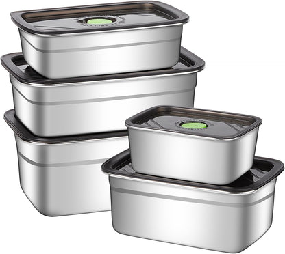 stainless steelFood Storage Containers setsstorage box with lidfreezer FrozenKitchen tray with lidOven plateSide dish plate Freezer & Dishwasher Safe