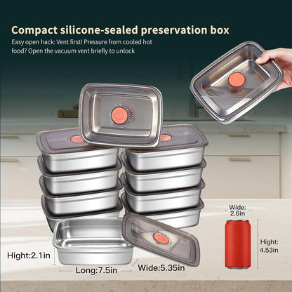 stainless steelFood Storage Containers setsstorage box with lidfreezer FrozenKitchen tray with lidOven plateSide dish plate Freezer & Dishwasher Safe