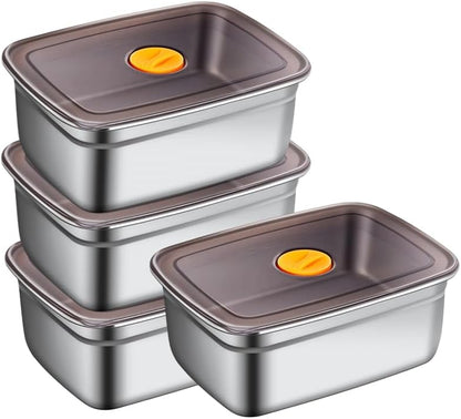 stainless steelFood Storage Containers setsstorage box with lidfreezer FrozenKitchen tray with lidOven plateSide dish plate Freezer & Dishwasher Safe