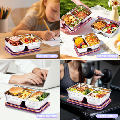 stainless steelFood Storage Containers setsstorage box with lidfreezer FrozenKitchen tray with lidOven plateSide dish plate Freezer & Dishwasher Safe