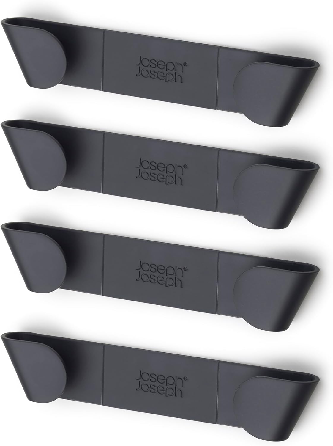 Cupboard Store - Set of 4 Pot and Pan Lid Holders Self Adhesive Wall Mount Storage Organizer, Suitable for Lids Up to 9 in , 3M VHB Tape Included, Gray