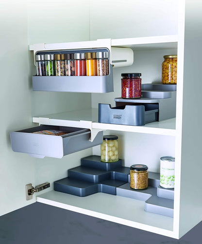 Cupboard Store - Set of 4 Pot and Pan Lid Holders Self Adhesive Wall Mount Storage Organizer, Suitable for Lids Up to 9 in , 3M VHB Tape Included, Gray