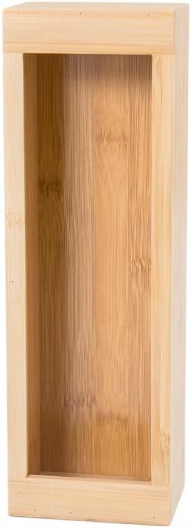 Bamboo Storage Bag Organizer Holder and Dispenser for Kitchen Drawer or Countertop, Gallon Size