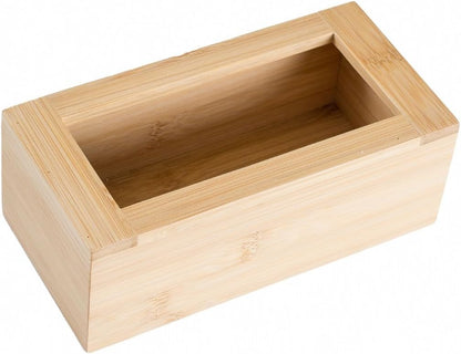 Bamboo Storage Bag Organizer Holder and Dispenser for Kitchen Drawer or Countertop, Gallon Size