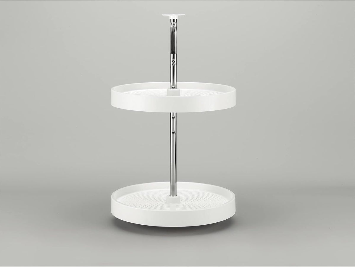 28" Full-Circle Dual Tier Lazy Susan for Corner Wall Cabinets