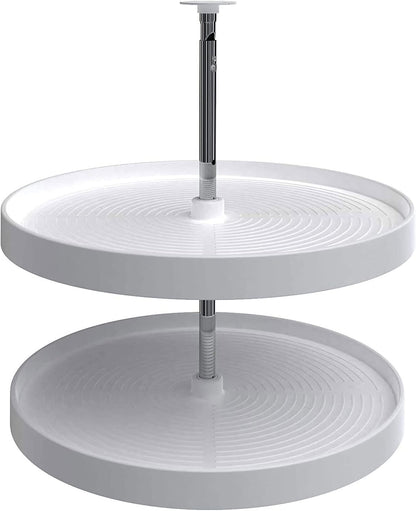28" Full-Circle Dual Tier Lazy Susan for Corner Wall Cabinets