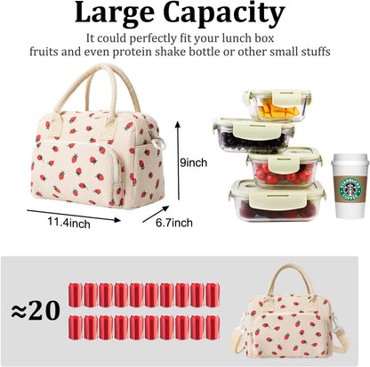 Insulated Lunch Bag for Women Men Large Reusable Lunch Box Adult Leakproof Portable Cooler Tote Bags for Work Picnic