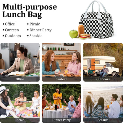 Insulated Lunch Bag for Women Men Large Reusable Lunch Box Adult Leakproof Portable Cooler Tote Bags for Work Picnic