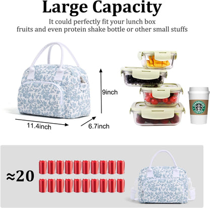 Insulated Lunch Bag for Women Men Large Reusable Lunch Box Adult Leakproof Portable Cooler Tote Bags for Work Picnic