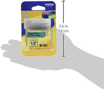 Genuine P-Touch M-2312PK Tape, 2 Pack, 1/2" (0.47") Wide Standard Non-Laminated Tape, Black on White, Recommended for Home and Indoor Use, 0.47" x 26.2' (12mm x 8M), 2-Pack, M2312PK, M231