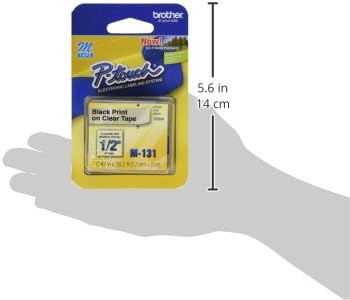 Genuine P-Touch M-2312PK Tape, 2 Pack, 1/2" (0.47") Wide Standard Non-Laminated Tape, Black on White, Recommended for Home and Indoor Use, 0.47" x 26.2' (12mm x 8M), 2-Pack, M2312PK, M231