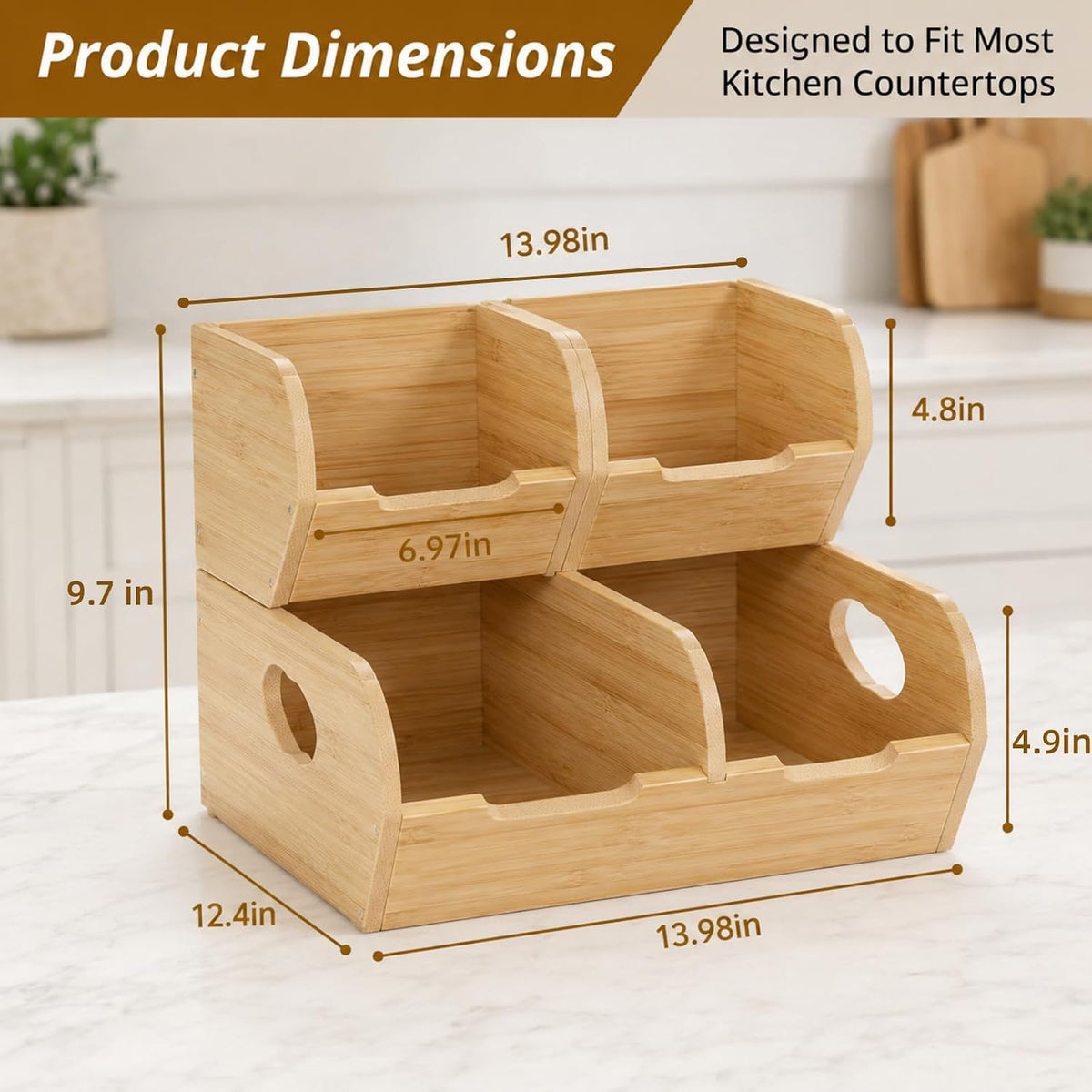 Potato and Onion Storage Bin, 3 Pack Fruit and Vegetable Storage