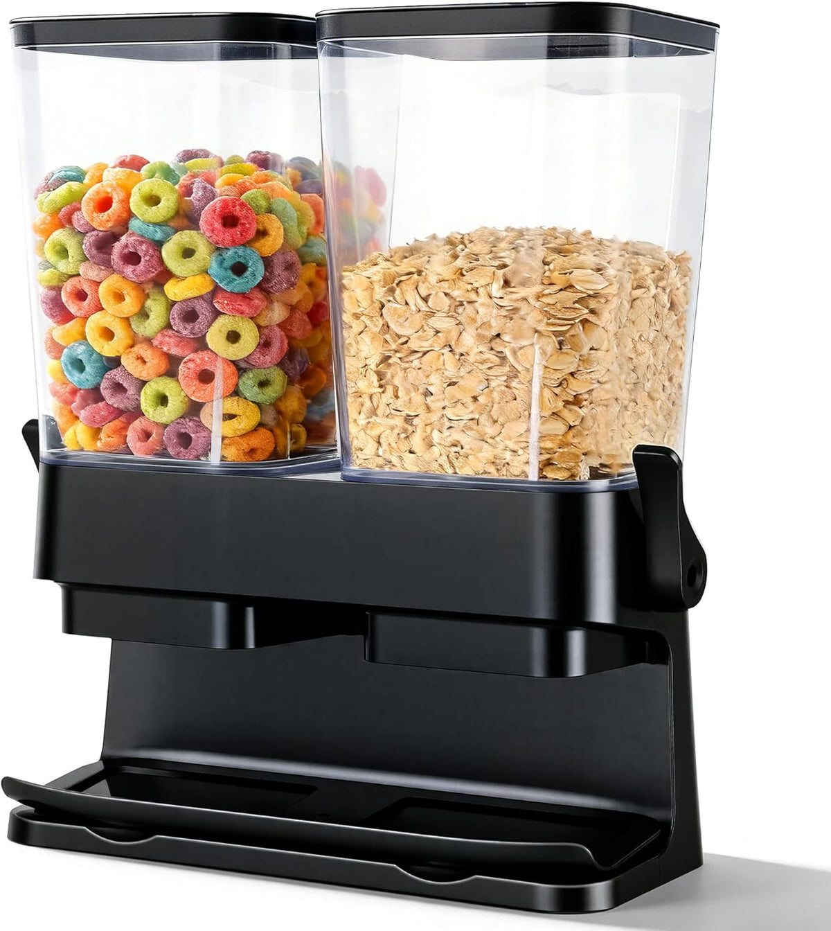 Cereal Dispenser Countertop 2 Pack 3L, 6L Large Dual Control | Airtight Cereal Containers Storage for Kitchen Pantry, Dry Food Dispenser for Cereal, Rice, Grains, Candy, Coffee Beans