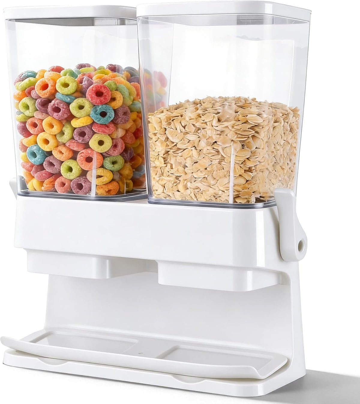 Cereal Dispenser Countertop 2 Pack 3L, 6L Large Dual Control | Airtight Cereal Containers Storage for Kitchen Pantry, Dry Food Dispenser for Cereal, Rice, Grains, Candy, Coffee Beans