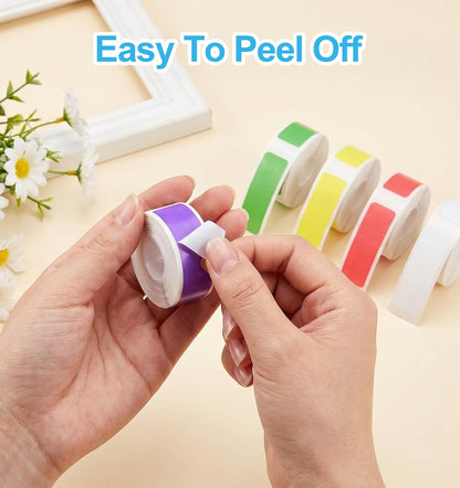 960 PCS D30 Label Tape, 6 Rolls Laminated d30 Label Maker Tape Refill Rolls, Thermal Paper Replacement for Printer (6 Colors, 1.57 X 0.47 in)