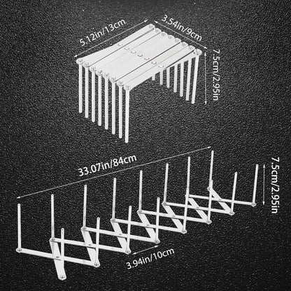 Pots and Pans Organizer, Adjustable Kitchen Cabinet Pantry Organization Storage Rack, Expandable Stainless Steel Holder for Pot Lid Cutting Board Bakeware Dishes Cookware （10-tier）