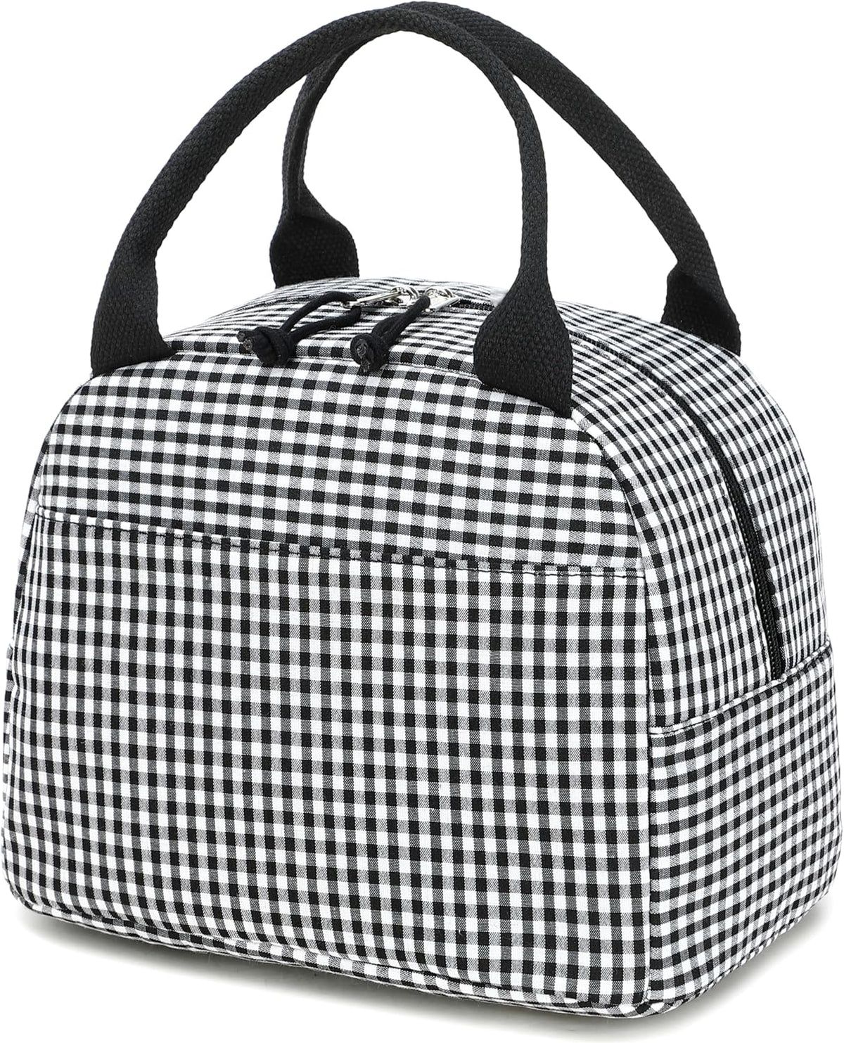 Lunch Box for Women Cute Lunch Bag Reusable Insulated Lunch Bags Large Capacity Lunchbox Cooler for Work Picnic or Travel Gifts (A Sage Green White Stripes, 10 x 7.5 x 8 inches)