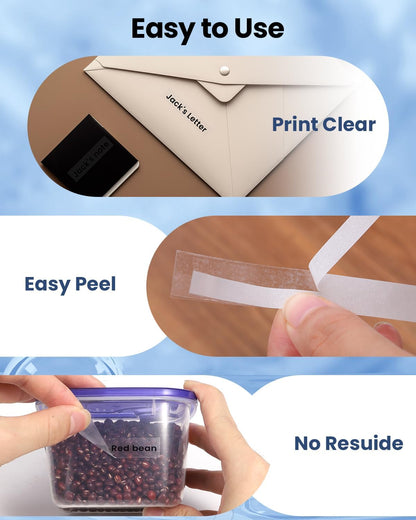 Compatible with Brother Label Maker Tape Clear TZ 12mm 0.47 Inch Ptouch | Label Tape Black on Clear TZe-131 TZe131 P Touch Refills for PT-H103w 2040 PTD210 PTH100 PTD220, 1/2 Inch 26.2 Ft, 2 Pack