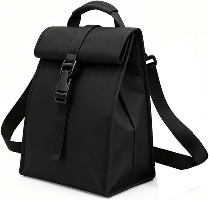Insulated Foldable Lunch Bag- Lightweight Portable with Adjustable Shoulder Strap Lunch Box for Men, Women, Office, Work, Picnic, Hiking and Beach