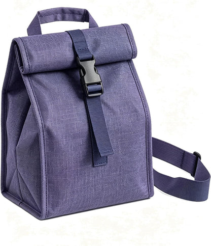 Insulated Foldable Lunch Bag- Lightweight Portable with Adjustable Shoulder Strap Lunch Box for Men, Women, Office, Work, Picnic, Hiking and Beach