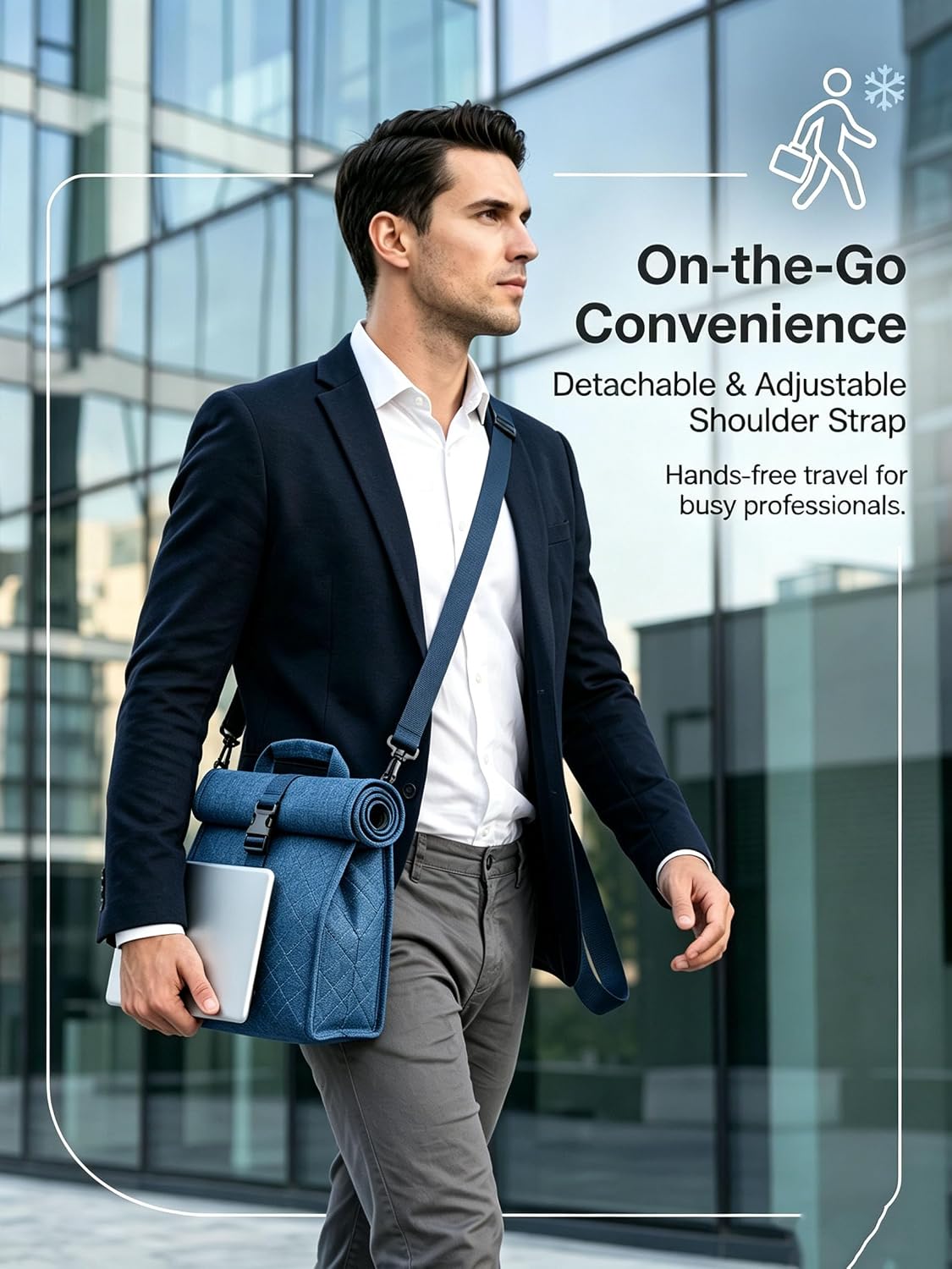 Insulated Foldable Lunch Bag- Lightweight Portable with Adjustable Shoulder Strap Lunch Box for Men, Women, Office, Work, Picnic, Hiking and Beach