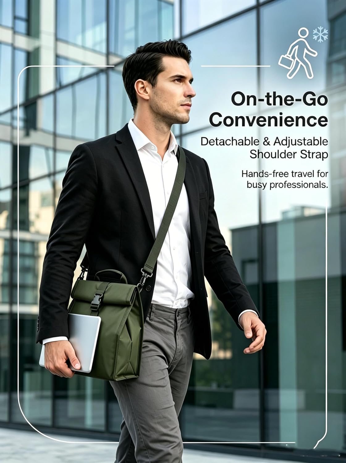 Insulated Foldable Lunch Bag- Lightweight Portable with Adjustable Shoulder Strap Lunch Box for Men, Women, Office, Work, Picnic, Hiking and Beach