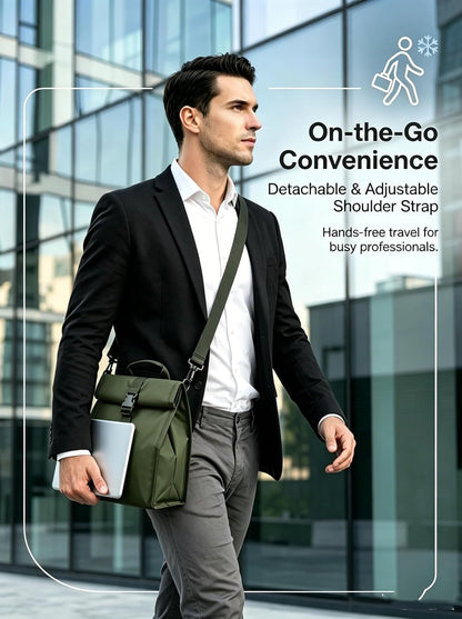 Insulated Foldable Lunch Bag- Lightweight Portable with Adjustable Shoulder Strap Lunch Box for Men, Women, Office, Work, Picnic, Hiking and Beach
