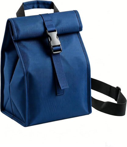 Insulated Foldable Lunch Bag- Lightweight Portable with Adjustable Shoulder Strap Lunch Box for Men, Women, Office, Work, Picnic, Hiking and Beach