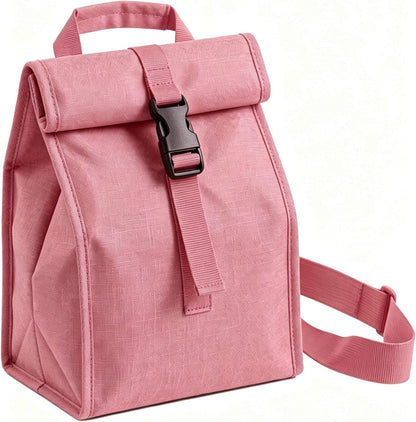 Insulated Foldable Lunch Bag- Lightweight Portable with Adjustable Shoulder Strap Lunch Box for Men, Women, Office, Work, Picnic, Hiking and Beach