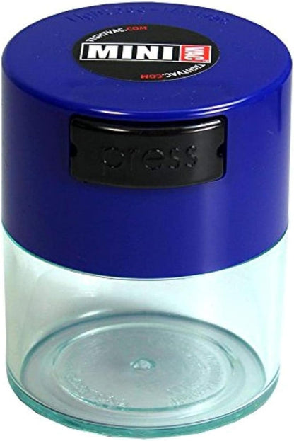 TIGHTPAC MINIVAC Portable Vacuum Seal Airtight Container – Keeps Coffee Beans, Grounds, Tea, Spices & Herbs Fresh Longer – Travel-Ready, NSF-Certified Food-Grade Storage, 10 to 30 Grams, White
