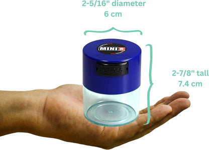 TIGHTPAC MINIVAC Portable Vacuum Seal Airtight Container – Keeps Coffee Beans, Grounds, Tea, Spices & Herbs Fresh Longer – Travel-Ready, NSF-Certified Food-Grade Storage, 10 to 30 Grams, White