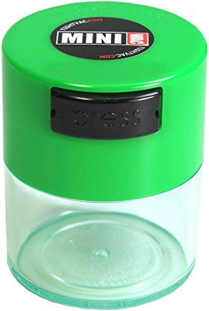 TIGHTPAC MINIVAC Portable Vacuum Seal Airtight Container – Keeps Coffee Beans, Grounds, Tea, Spices & Herbs Fresh Longer – Travel-Ready, NSF-Certified Food-Grade Storage, 10 to 30 Grams, White