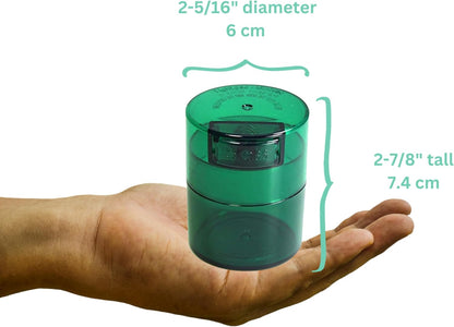 TIGHTPAC MINIVAC Portable Vacuum Seal Airtight Container – Keeps Coffee Beans, Grounds, Tea, Spices & Herbs Fresh Longer – Travel-Ready, NSF-Certified Food-Grade Storage, 10 to 30 Grams, White