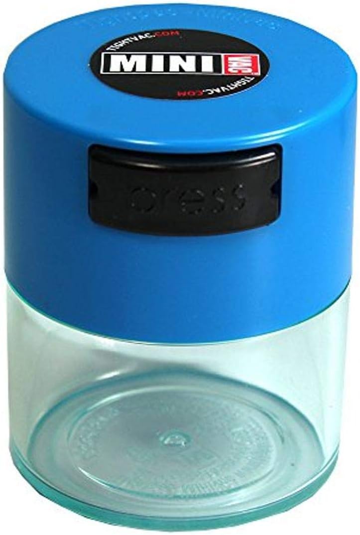 TIGHTPAC MINIVAC Portable Vacuum Seal Airtight Container – Keeps Coffee Beans, Grounds, Tea, Spices & Herbs Fresh Longer – Travel-Ready, NSF-Certified Food-Grade Storage, 10 to 30 Grams, White