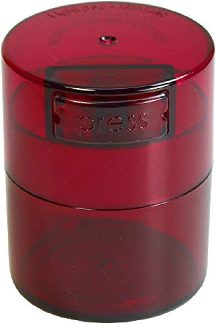 TIGHTPAC MINIVAC Portable Vacuum Seal Airtight Container – Keeps Coffee Beans, Grounds, Tea, Spices & Herbs Fresh Longer – Travel-Ready, NSF-Certified Food-Grade Storage, 10 to 30 Grams, White